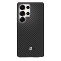 Etui silikonowe Spigen Enzo Aramid GP-FPS938PGABW z wbudowanym ringiem MagFit do Samsung Galaxy S25 Ultra - czarne