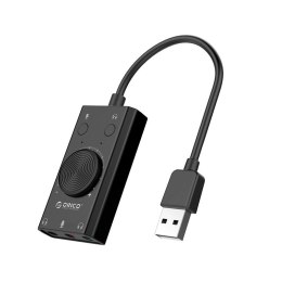Karta dźwiękowa Orico SC2 zewnętrzna wielofunkcyjna z USB-A - czarna