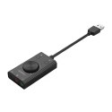 Karta dźwiękowa Orico SC2 zewnętrzna wielofunkcyjna z USB-A - czarna