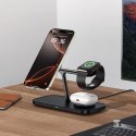 Ładowarka bezprzewodowa Tech-Protect QI15W-A45 3w1 z MagSafe do urządzeń Apple - czarna