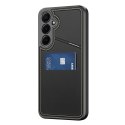 Etui Dux Ducis Rafi II na Samsung Galaxy S25 z podstawką i portfelem - czarne