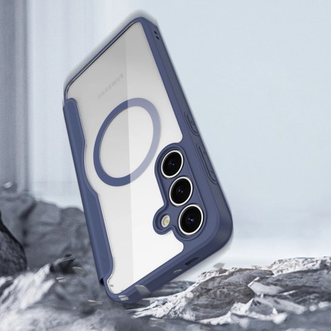 Etui Dux Ducis Skin X Pro na Samsung Galaxy S25+ z MagSafe i portfelem - niebieskie Etui Dux Ducis Skin X Pro na Samsung Galaxy S25+ z MagSafe i portfelem - niebieskie