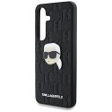 Etui Karl Lagerfeld Leather Monogram Pin Logo Karl Head Samsung Galaxy S25 Plus czarny