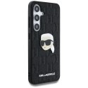 Etui Karl Lagerfeld Leather Monogram Pin Logo Karl Head Samsung Galaxy S25 czarny