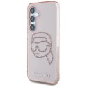 Etui Karl Lagerfeld Rhinestones K. Head Logo Samsung Galaxy S25 różowy