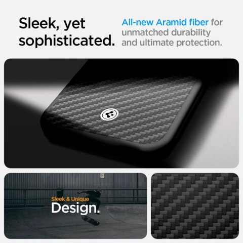 Etui Spigen Enzo Aramid MagSafe na iPhone 16e - czarne Etui Spigen Enzo Aramid MagSafe na iPhone 16e - czarne