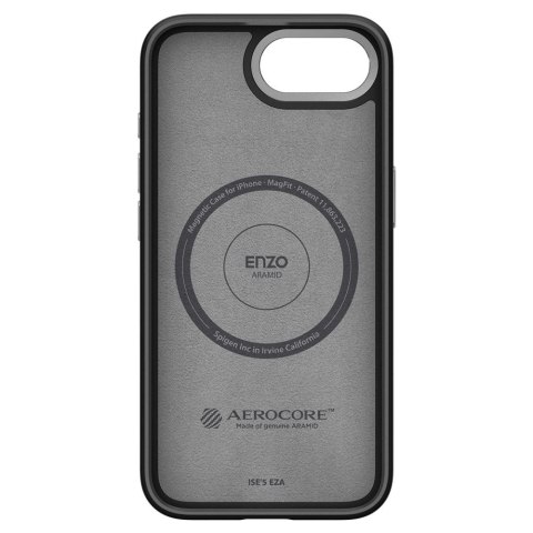 Etui Spigen Enzo Aramid MagSafe na iPhone 16e - czarne Etui Spigen Enzo Aramid MagSafe na iPhone 16e - czarne