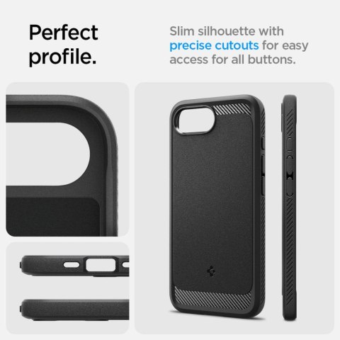 Etui Spigen Rugged Armor MagSafe na iPhone 16e - czarne