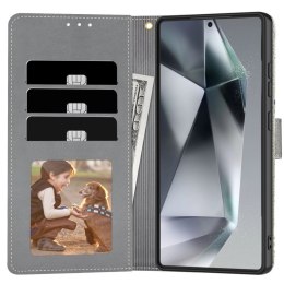 Etui Tech-Protect Wallet na Samsung Galaxy S25 - stokrotki z liśćmi