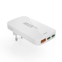 Ładowarka Hama GaN 65W 2x USB-C 1x USB-A składana - biała