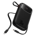 Powerbank Baseus QPow 2 20000mAh 30W z 2 wbudowanymi kablami USB-C - czarny