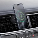 Uchwyt samochodowy Acefast D33 z ładowarką magnetyczną Qi2 15W do kratki nawiewu - czarny