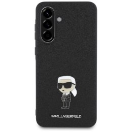 Etui Karl Lagerfeld Fixed Glitter Ikonik Logo Metal Pin na Samsung Galaxy A56 - czarne