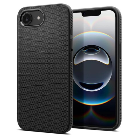 Etui Spigen Liquid Air na iPhone 16e - czarny mat Etui Spigen Liquid Air na iPhone 16e - czarny mat