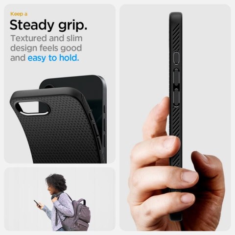 Etui Spigen Liquid Air na iPhone 16e - czarny mat Etui Spigen Liquid Air na iPhone 16e - czarny mat