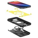 Etui Spigen Tough Armor z MagSafe na iPhone 16e z podstawką - czarne