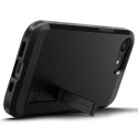 Etui Spigen Tough Armor z MagSafe na iPhone 16e z podstawką - czarne