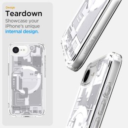 Etui Spigen Ultra Hybrid MagSafe na iPhone 16e Zero One - białe