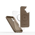 Etui Tech-Protect Liquid Silicone MagSafe na iPhone 16e - brązowe