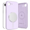 Etui Tech-Protect Liquid Silicone MagSafe na iPhone 16e - fioletowe