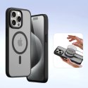 Etui skórzane Dux Ducis Lawa na iPhone 15 Pro - czarne