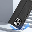 Etui skórzane Dux Ducis Lawa na iPhone 15 Pro - czarne