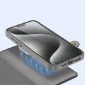 Etui skórzane Dux Ducis Lawa na iPhone 15 Pro - szare