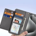 Etui skórzane Dux Ducis Lawa na iPhone 15 Pro - szare