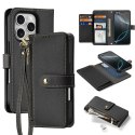 Etui skórzane Dux Ducis Lawa na iPhone 16 Pro - czarne