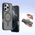 Etui skórzane Dux Ducis Lawa na iPhone 16 Pro - czarne