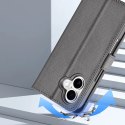 Etui skórzane Dux Ducis Lawa na iPhone 16 - szare