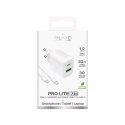 Ładowarka sieciowa Puro PROLITE 30W USB-A / USB-C + kabel USB-C - USB-C 1.2m - biała