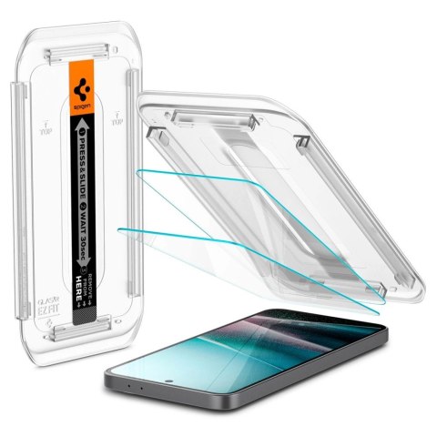 Szkło hartowane Spigen Glas.TR "Ez Fit" 2-pack na Samsung Galaxy A36 5G - przezroczyste Szkło hartowane Spigen Glas.TR "Ez Fit" 2-pack na Samsung Galaxy A36 5G - przezroczyste