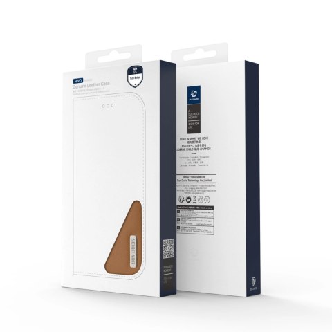 Etui Dux Ducis Hivo na Samsung Galaxy S25 Edge z klapką i ochroną RFID - brązowe Etui Dux Ducis Hivo na Samsung Galaxy S25 Edge z klapką i ochroną RFID - brązowe