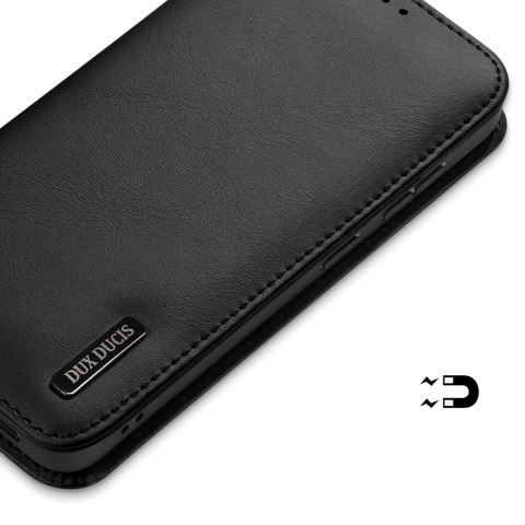 Etui Dux Ducis Hivo na Samsung Galaxy S25 Edge z klapką i ochroną RFID - czarne Etui Dux Ducis Hivo na Samsung Galaxy S25 Edge z klapką i ochroną RFID - czarne