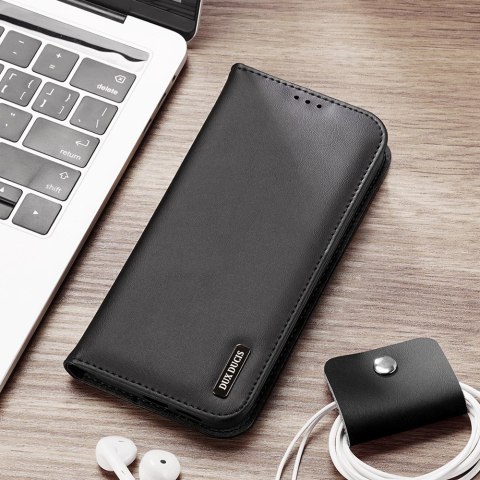Etui Dux Ducis Hivo na Samsung Galaxy S25 Edge z klapką i ochroną RFID - czarne Etui Dux Ducis Hivo na Samsung Galaxy S25 Edge z klapką i ochroną RFID - czarne