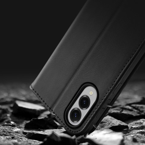 Etui Dux Ducis Hivo na Samsung Galaxy S25 Edge z klapką i ochroną RFID - czarne Etui Dux Ducis Hivo na Samsung Galaxy S25 Edge z klapką i ochroną RFID - czarne