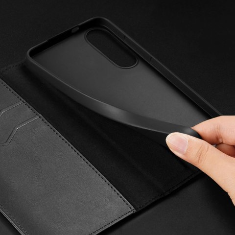Etui Dux Ducis Hivo na Samsung Galaxy S25 Edge z klapką i ochroną RFID - czarne Etui Dux Ducis Hivo na Samsung Galaxy S25 Edge z klapką i ochroną RFID - czarne