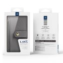 Etui skórzane Dux Ducis Lawa na iPhone 16 Pro z odłączanym portfelem magnetycznym - szare