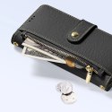 Etui skórzane Dux Ducis Lawa na iPhone 16e z odłączanym portfelem magnetycznym - czarne