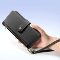 Etui skórzane Dux Ducis Lawa na iPhone 16e z odłączanym portfelem magnetycznym - czarne
