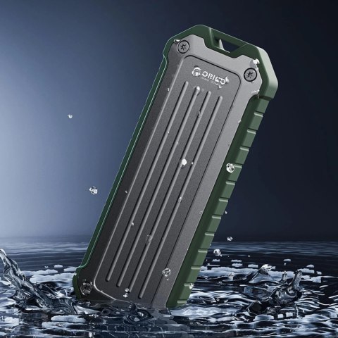 Wzmocniona kieszeń dyskowa Orico OTPX-G2 M.2 NVMe/SATA SSD USB-C 3.2 taktyczna - szaro-zielona Wzmocniona kieszeń dyskowa Orico OTPX-G2 M.2 NVMe/SATA SSD USB-C 3.2 taktyczna - szaro-zielona