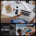 Etui Spigen Ultra Hybrid Mag z MagSafe na iPhone 15 Pro - przezroczysto-czarne