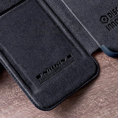 Nillkin Qin Leather Pro Case etui iPhone 14 Pro osłona na aparat kabura pokrowiec obudowa z klapką czarny Nillkin Qin Leather Pro Case etui iPhone 14 Pro osłona na aparat kabura pokrowiec obudowa z klapką czarny