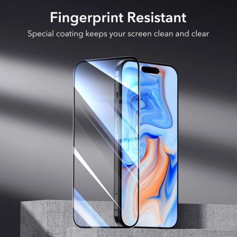 Szkło hartowane ESR Tempered Glass na iPhone 15 - czarne 2 szt. Szkło hartowane ESR Tempered Glass na iPhone 15 - czarne 2 szt.