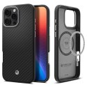 Etui Spigen Enzo Aramid Mag z MagSafe na iPhone 16 Pro - czarno-srebrne