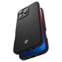 Etui Spigen Enzo Aramid Mag z MagSafe na iPhone 16 Pro - czarno-srebrne