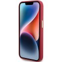 Etui Guess Silicone Script Metal Logo & Frame na iPhone 15 Pro - czewony