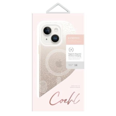 Etui Uniq Coehl Lumino na iPhone 14 - złote Etui Uniq Coehl Lumino na iPhone 14 - złote
