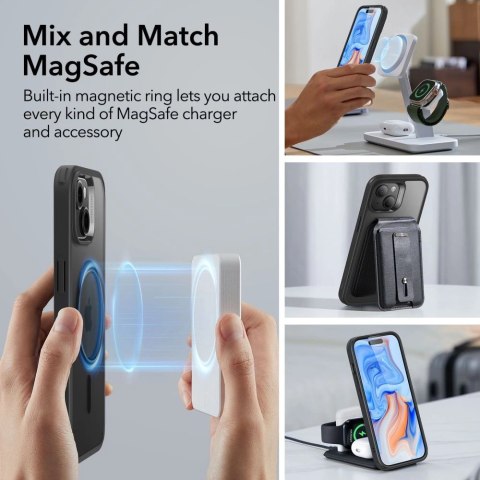 Etui ESR Classic Hybrid Halolock z MagSafe na iPhone 15 - matowo-czarne Etui ESR Classic Hybrid Halolock z MagSafe na iPhone 15 - matowo-czarne